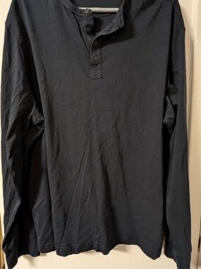 Daniel Cremieux Long-Sleeve Henley Shirt - Black